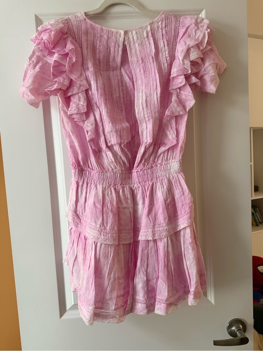 LoveShackFancy Pink Ruffled Mini Dress - Picture 4 of 5